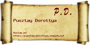 Pusztay Dorottya névjegykártya