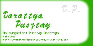 dorottya pusztay business card